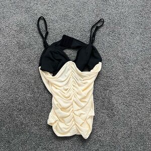 Elegant Black and Cream Women's Top